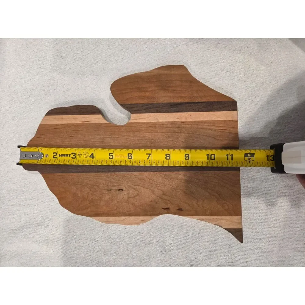 Cento Anni Elements Michigan Shaped Hardwood Cutting Board Serving Tray Ev Logo